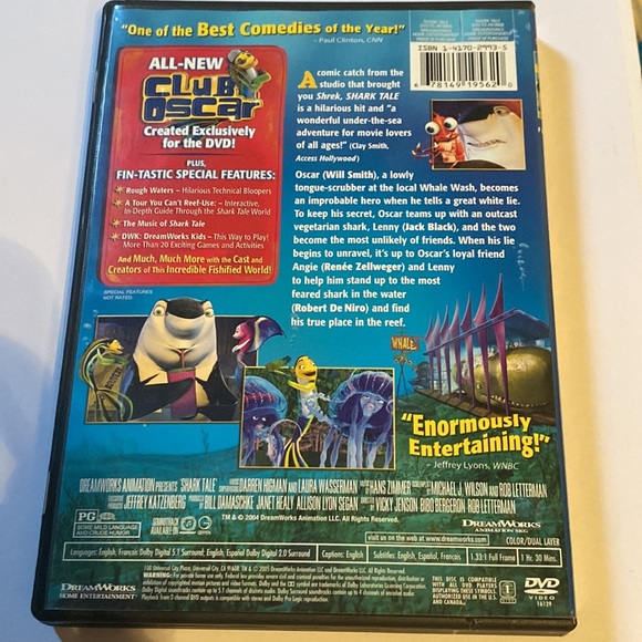 📀 “SHARK TALE” DVD 2004 (Full Screen) Excellent Condition! - Picture 2 of 5